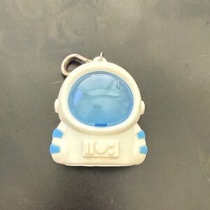 Bath and Body Works Blue and White Astronaut Keychain